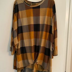 Plus size plaid top